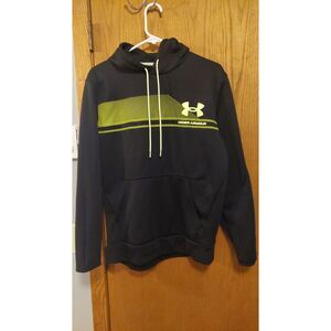 Men's Under Armour Hoodie ColdGear Black with Lime Green M